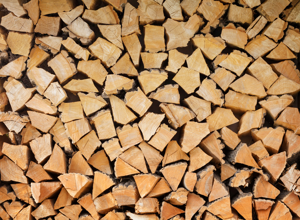 Stack of firewood pattern background